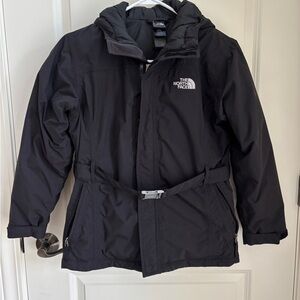 The North Face Black Puffer Jacket Weatherproof Full-Zip